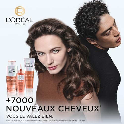 L’OREAL PARIS Elseve Fiber Booster – Protocole Anti-Chute Cheveux - Stimule la Pousse* – Augmente la Densité Capillaire 